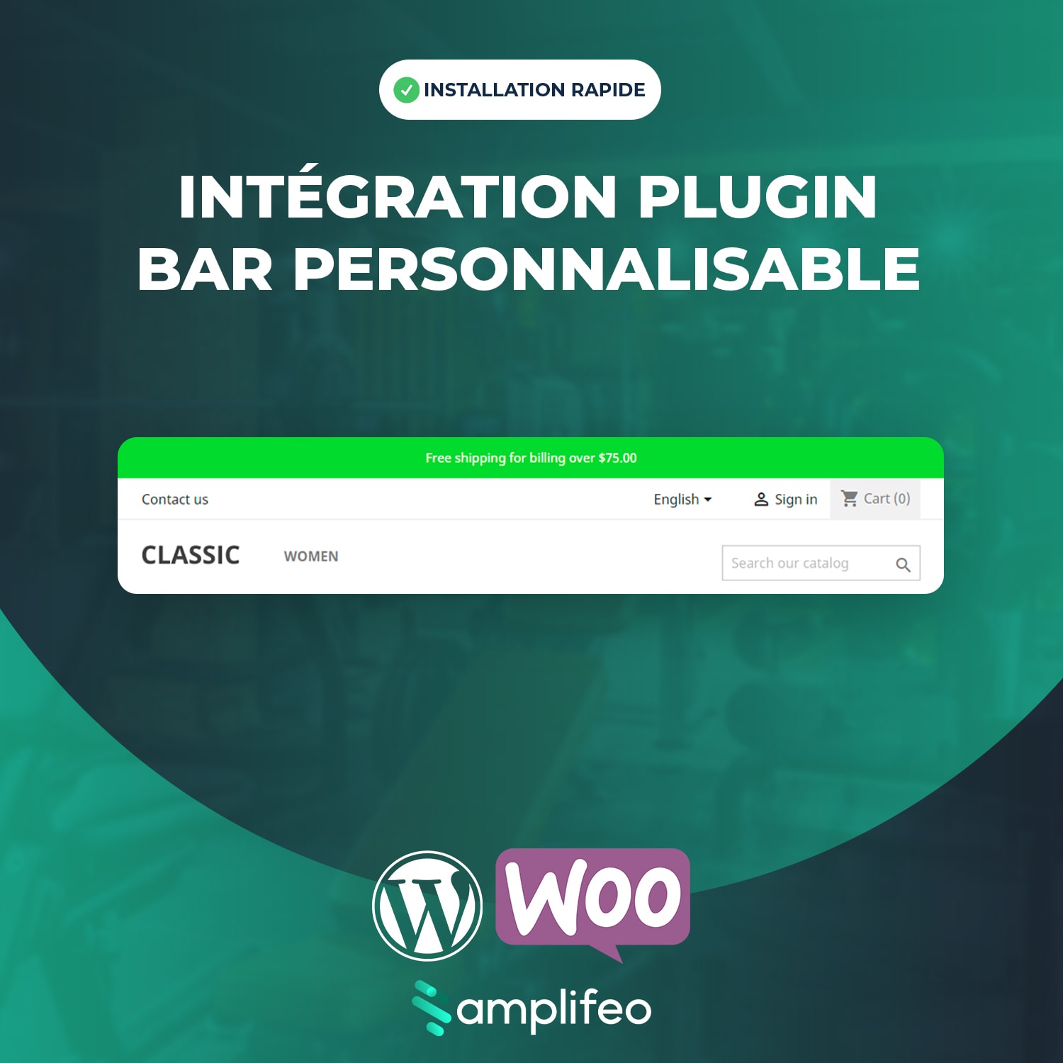 Intégration Plugin De Bar Personnalisable WordPress