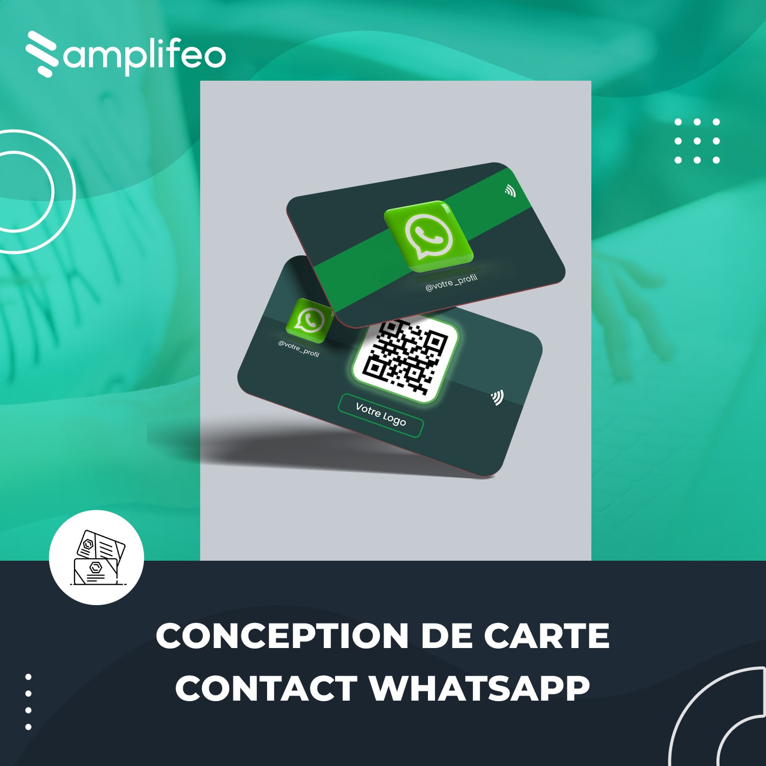 Carte Contact WhatsApp Connectée Et Sans Contact