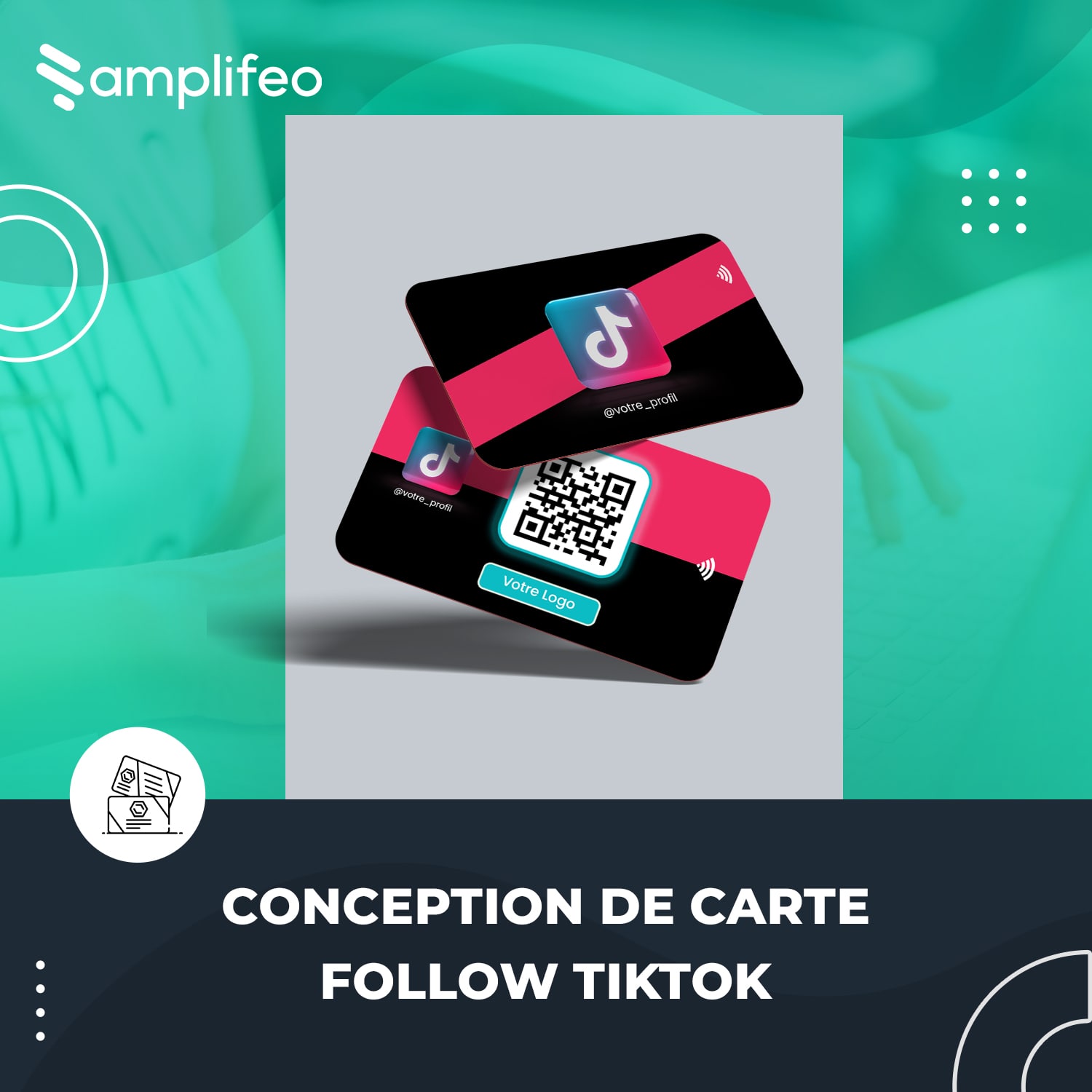 Carte Follow TikTok Connectée Et Sans Contact