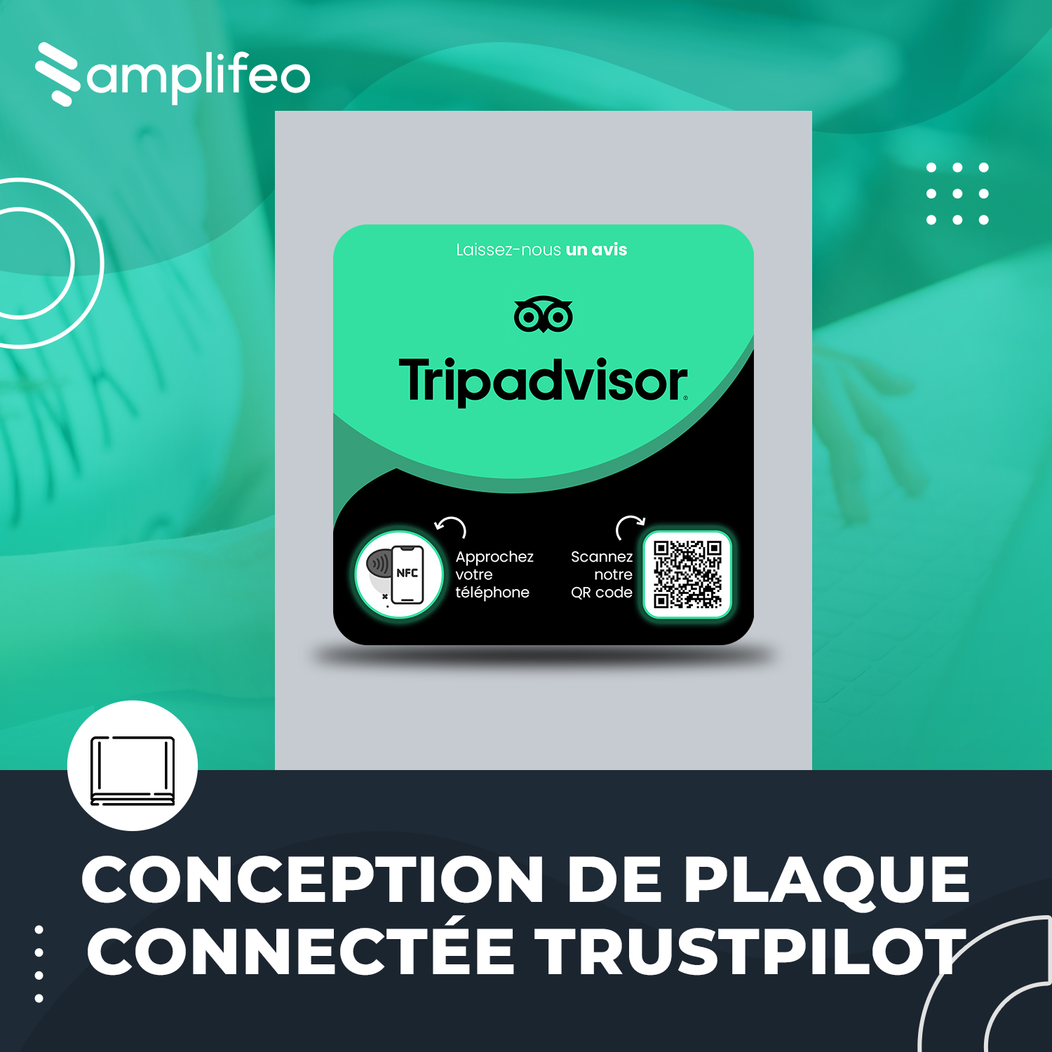 Plaque TripAdvisor Avec Puce NFC & Qr Code