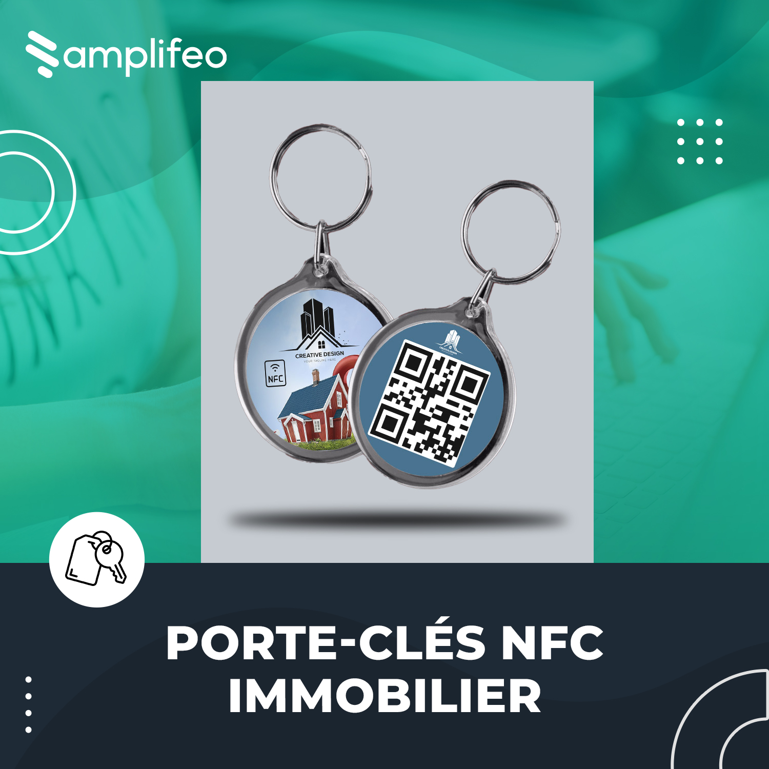 Porte-clés NFC Pour Agence Immobilière